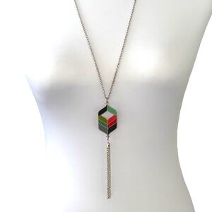 Foxy Colourful Geometric Pendant Necklace Made in Canada